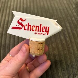 vintage plastic and cork pourer/spout for a Schenley Reserve whiskey bottle
